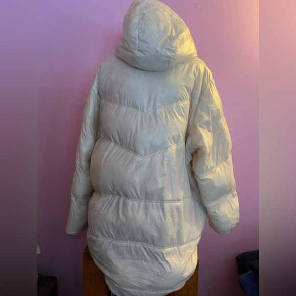 A New Day Cream Hooded Puffer Jacket - Picture 3 of 4